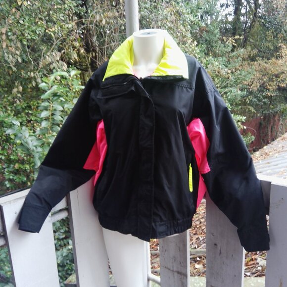 Vintage 90s Columbia Bugaboo Zip Up Neon Nylon Granola Girl Gorpcore Jacket - Picture 1 of 12